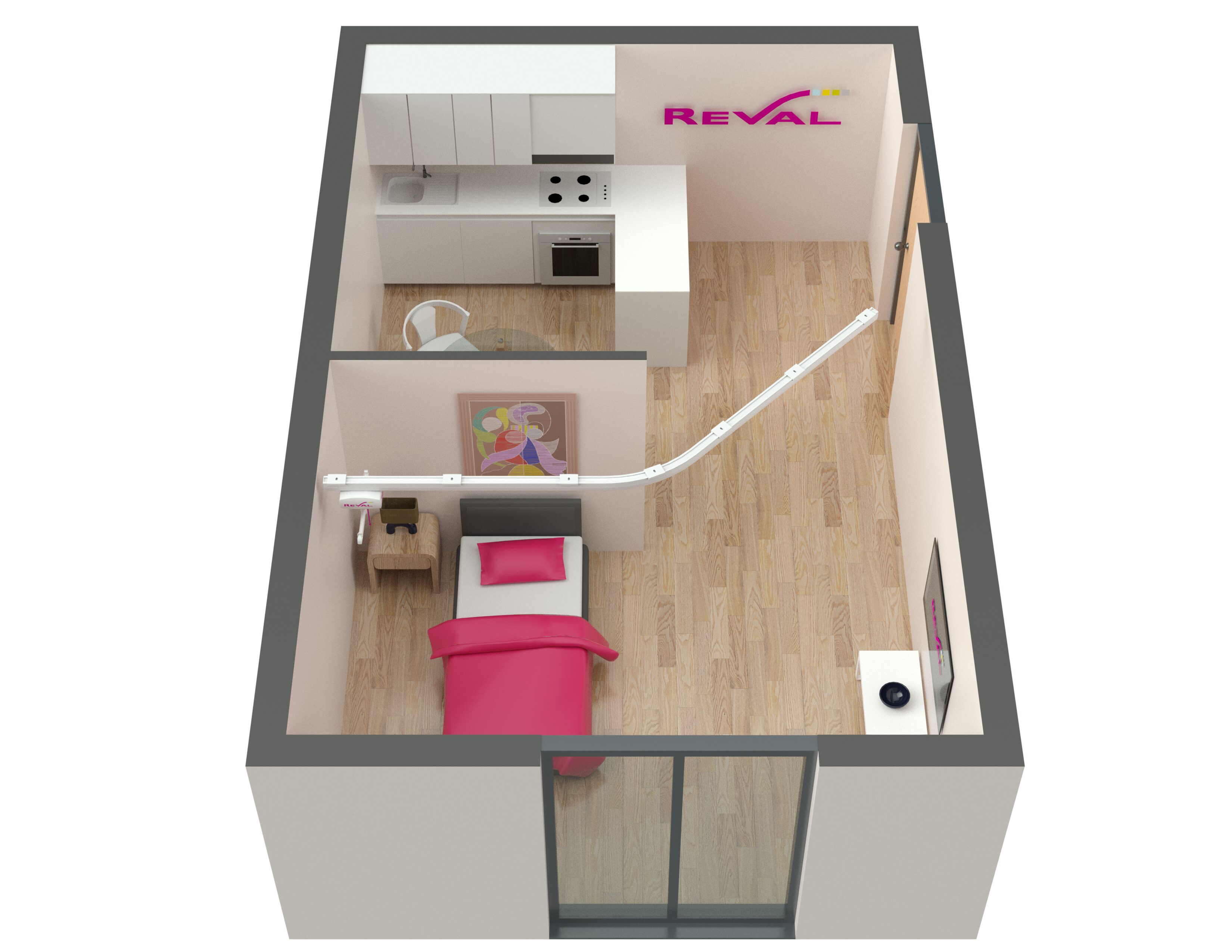 Rails courbe - lève-personnes